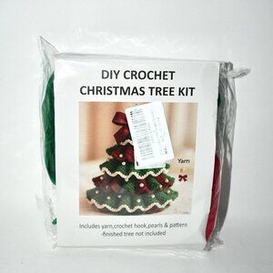 SEPSUMMER DIY Crochet Christmas Tree Kit for Beginners – Handmade Holiday Decora